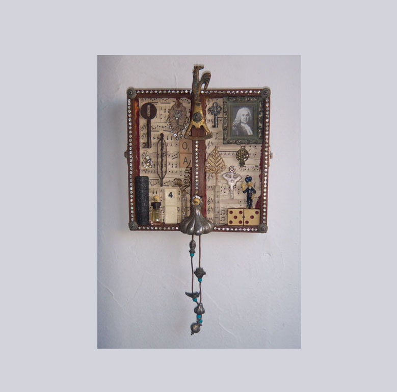 OverAll - Assemblage Art - Recycle 3D Salvage Wall Sculpture - OA 1038