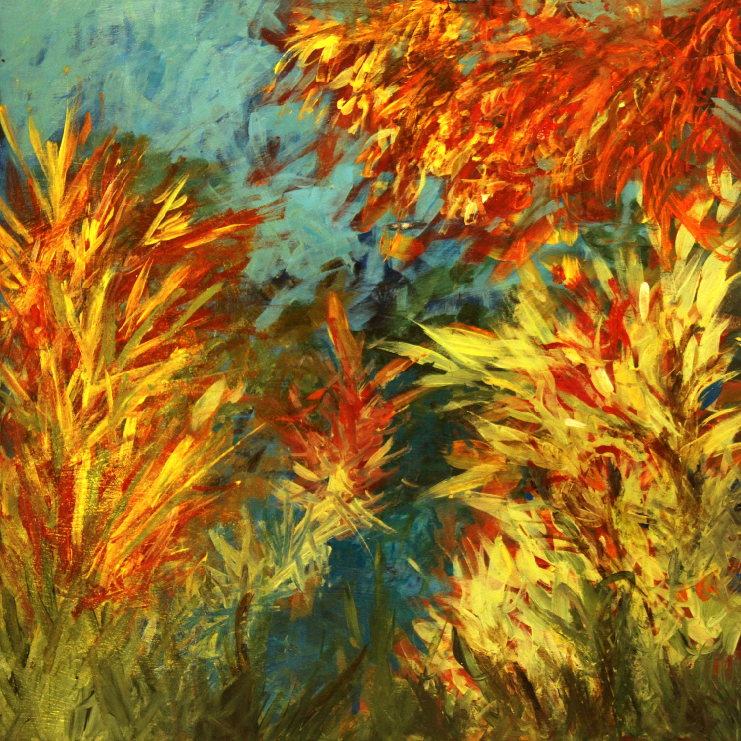 Quiet Lake - original acrylic on wood panel