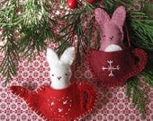 Felt Ornament PDF Sewing and Embroidery Pattern - Friends for Tea