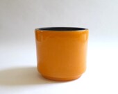 Vintage 1970s Orange Ceramic Planter