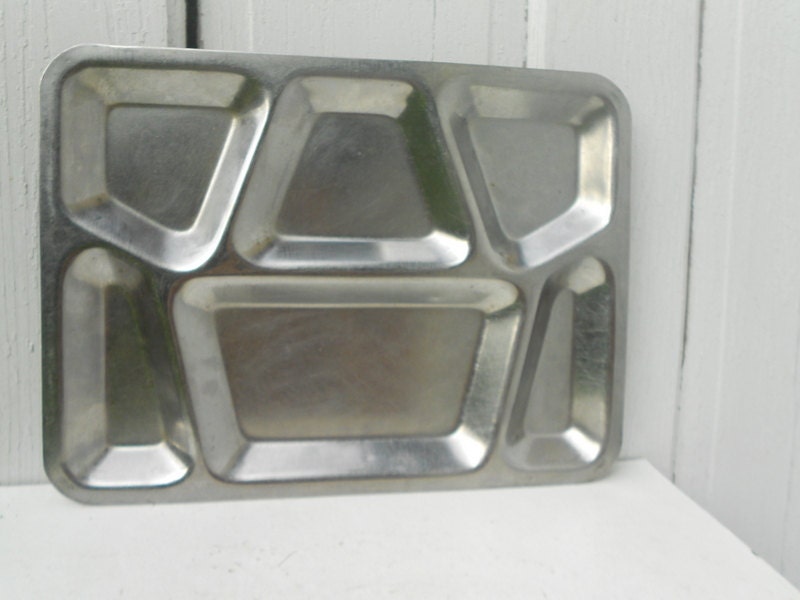 1950s Prison Made Lunch Tray Metal Kitchen Decor Mid Century