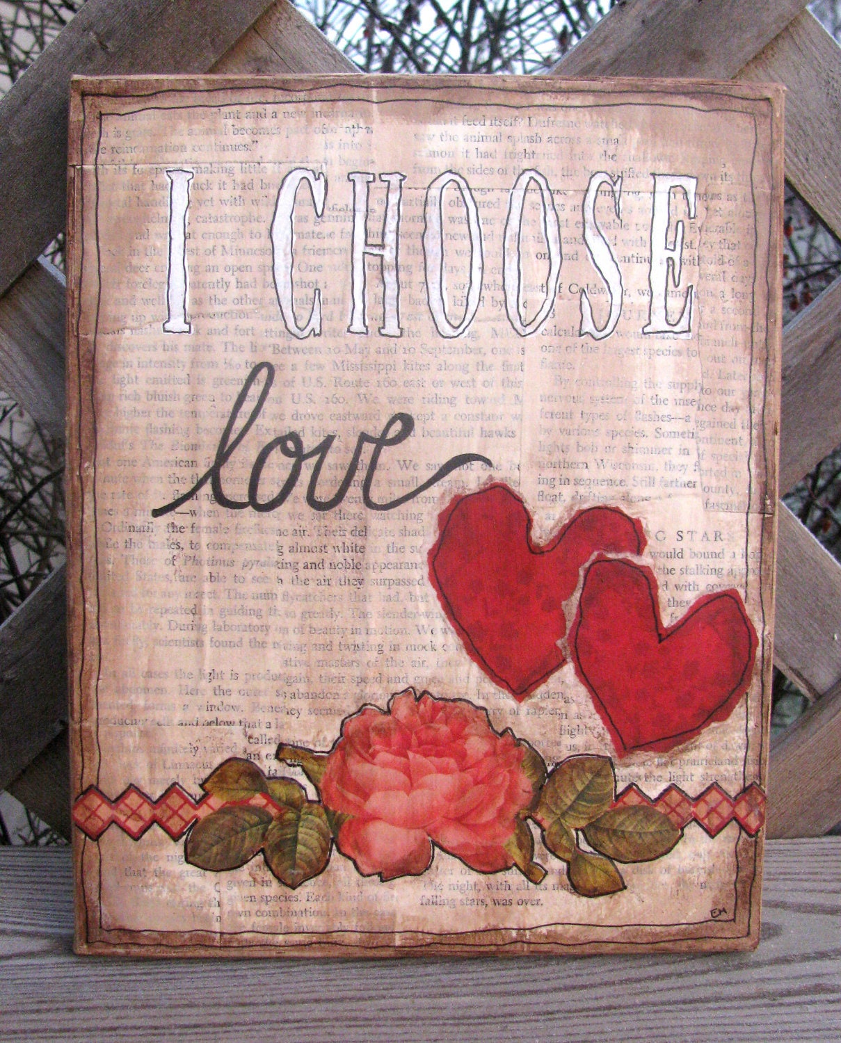 I Choose Love -  Original Mixed Media Canvas