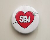 I Love (to) Sew pinback button - 1.5 inches