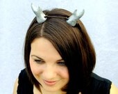 Silver Faun Antlers, Silver Costume Horns, Faun, Nymph, Satyr, Cosplay Horns, Fantasy Horns, Costume Horns