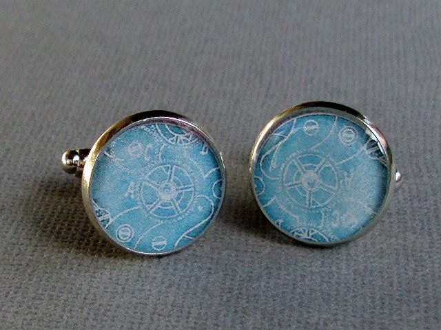 Bicycle Blueprint  Cufflinks Bike Cuff Links