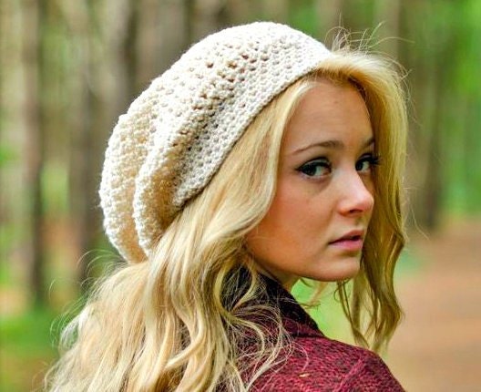 Hand Crocheted Hat Womens Hat - The Weekender Slouchy Hat in Roman Goddess - Winter Fashion Winter Accessories