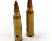 Brass Bullets Nato Round With Copper Tips - pendants - EMPTY (4X) (M506-A)