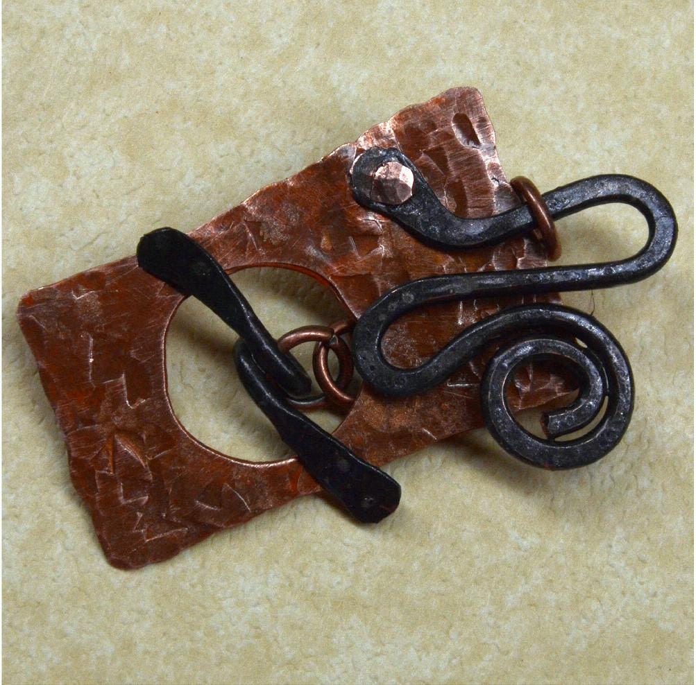 Handmade Copper Toggle Clasp
