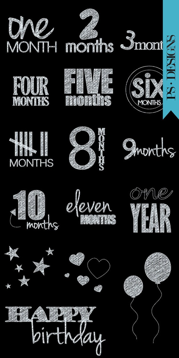 Chalk Overlays for Photographers First Year by abunchakidsinc