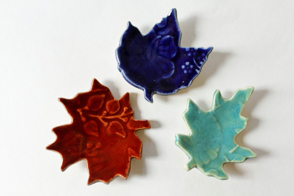Clay Leaves for Decoration // Sugar Maple, Oak and Trident Maple
