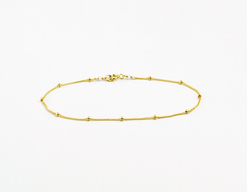 Satellite - thin gold fill bracelet - simple delicate jewelry