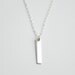 Tiny slice - sterling silver mini bar necklace - delicate minimalist jewelry - for women