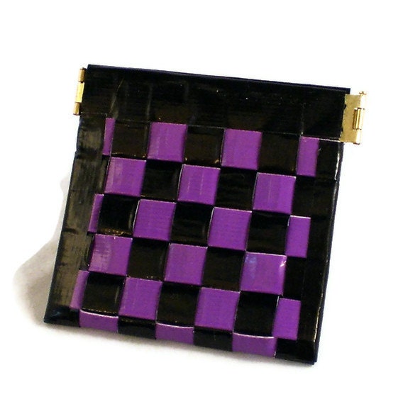 Duct Tape Coin Purse - Purple & Black