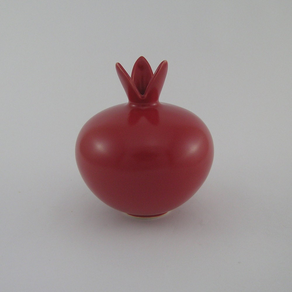 Ceramic Mini Sprout Vessel or Vase in Red Size Large