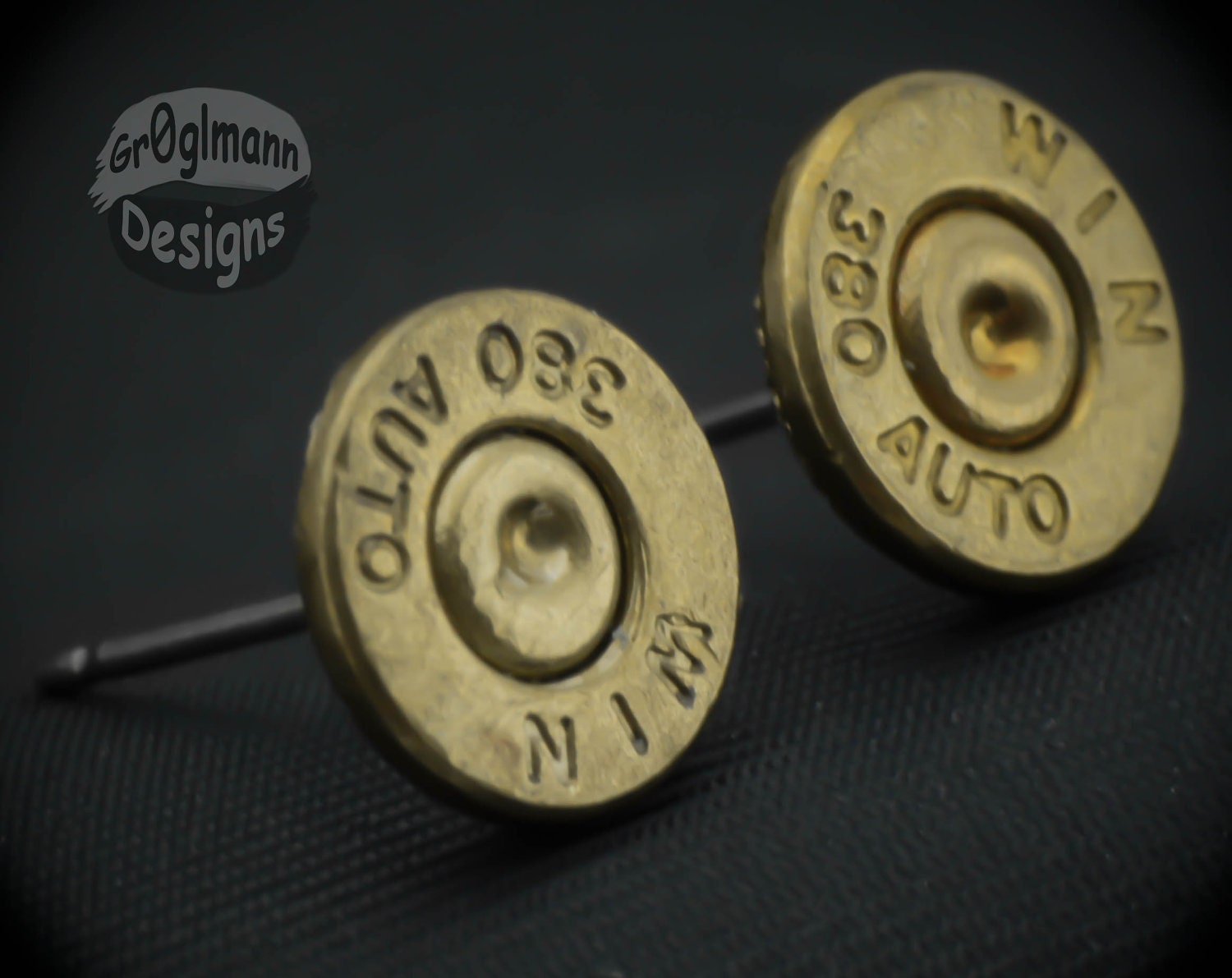 LIMITED - Winchester 380 Automatic Stud Earrings :) Pistol Bullet Casing Shell