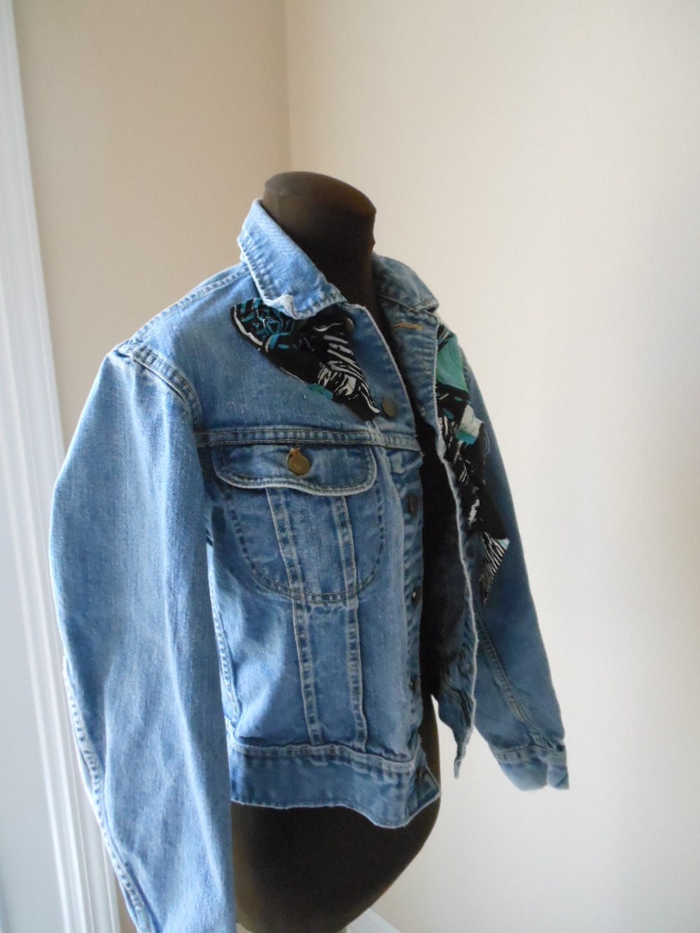 Bohemian Denim Jacket Fall Urban Cowgirl Boho Chic Beach Farm Rustic City Jean Jacket Weathered Chic Weekend Fashion Spring Autumn Style