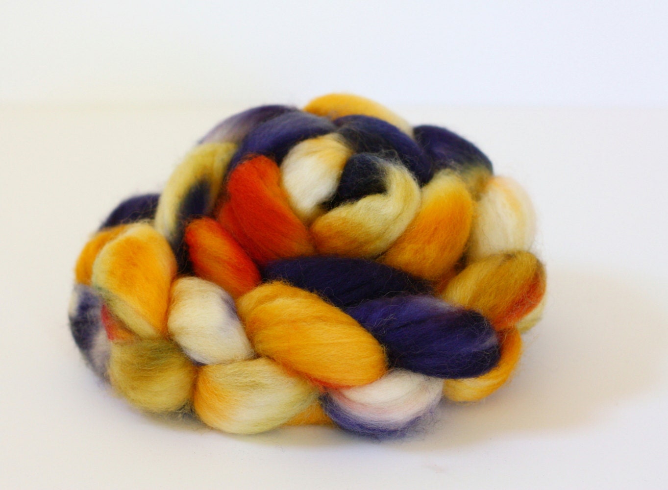 Superwash  BFL Roving - Calico Corn