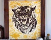 Easy Tiger - 16 x 20 Hand Printed Silkscreen Poster Art Print - Hero Design Studio