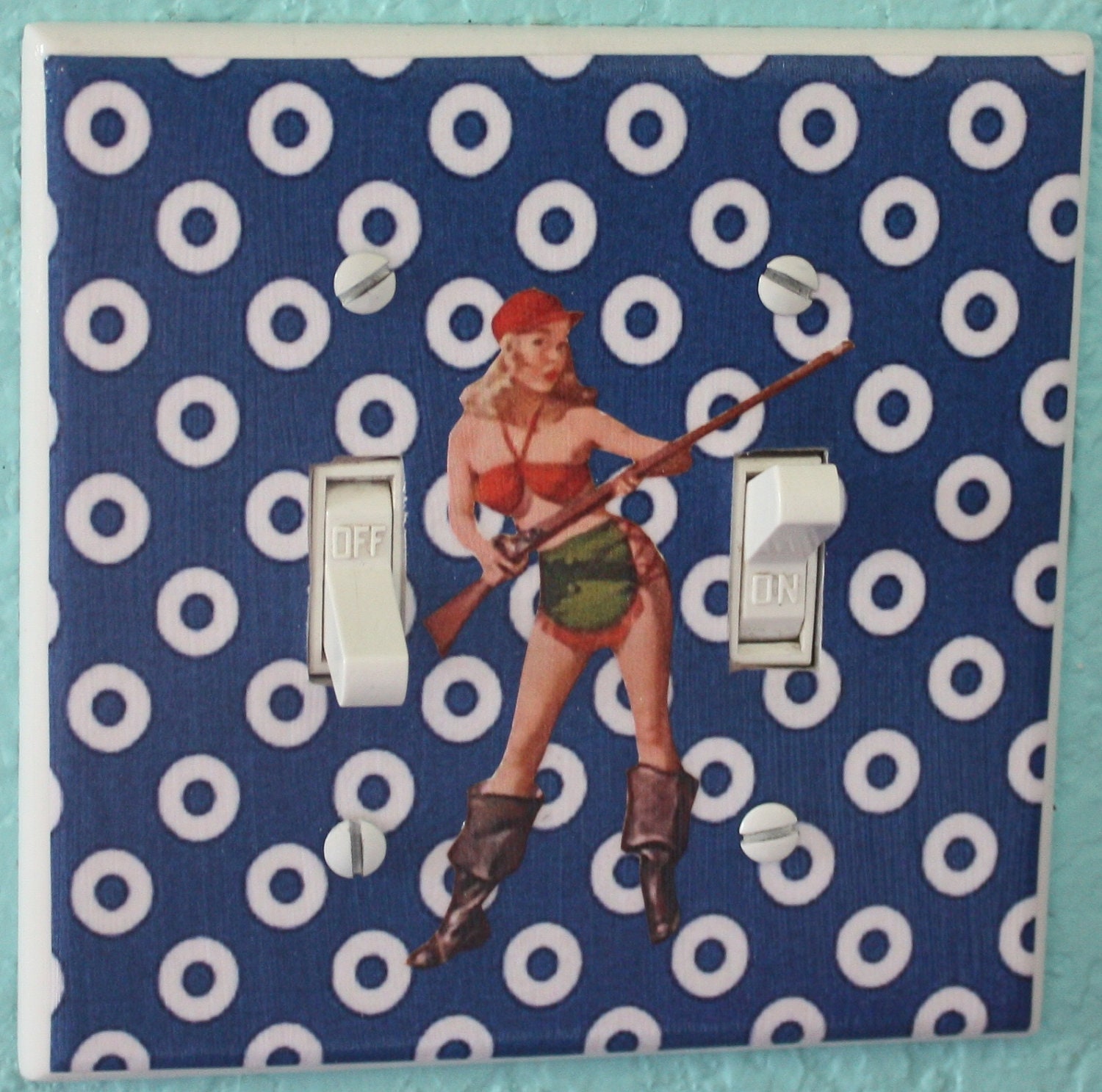 Hunting Season Pinup Girl Light Switch Cover