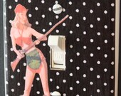 Hunting Season Player Pinup Girl Light Switch Cover