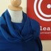 Victoria long sleeve top - women's fall fashion - wraparound turtleneck shirt in dark blue rayon jersey