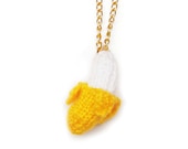Knitted Banana Pendant