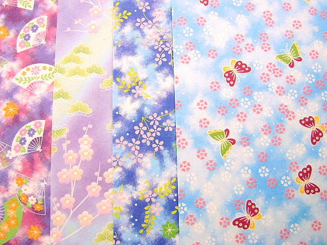 Japanese Chiyogami Paper 4  Patterns Colors  FromJapanWithLove S165
