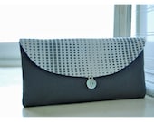 ombre grey Bridesmaids Clutch gray Bridal Wedding geometric bag Gift Giving Make Up Travel Gadget tagt team
