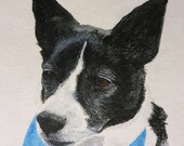 Old Pup Pet Portrait 5 x 7 inch Watercolor You Provide the Picture or Idea Made to Order by Pigatopia