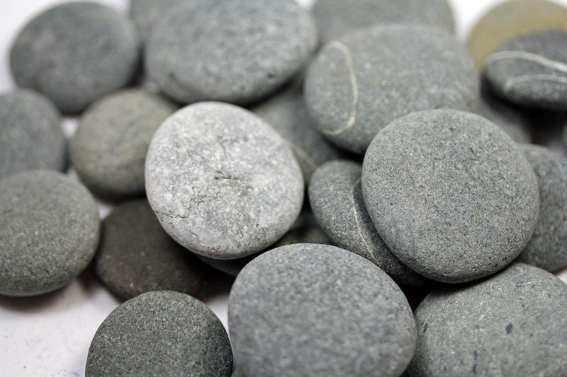 Alaska River Stones 25 Round River Stones by BorealisSeaGlass