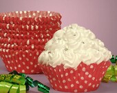 Apple Red Polka Dots Paper Cupcake Liners Set of 25 Baking Cups Il_170x135