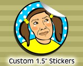 50 Custom Sticker Labels 1.5 Inch Round Glossy