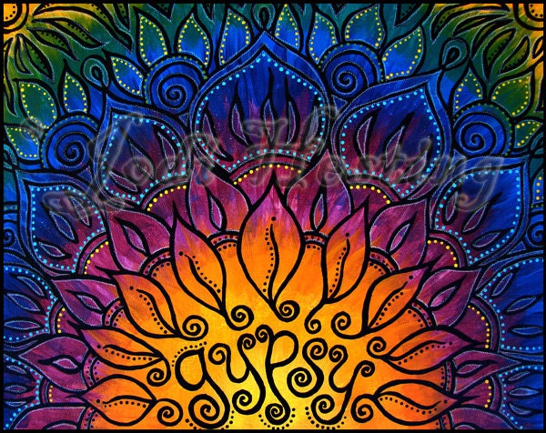 Beadworx - Signed Original Fine Art Print - 11x14 - Gypsy Lotus