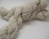 Recycled yarn - ivory silk/mohair blend, worsted weight