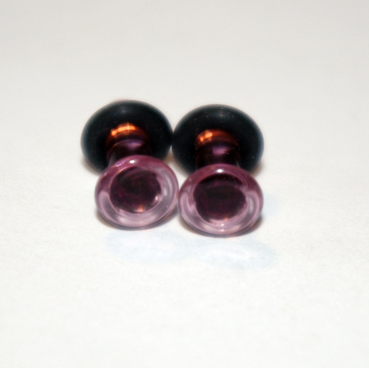 8g Rose Pink Glass ear plugs body JEWELRY 3mm by on Etsy