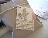 Vintage collage Found Gift Tag set 6 -  Paper Ephemera Elegant Gift Wrap your parcels with love