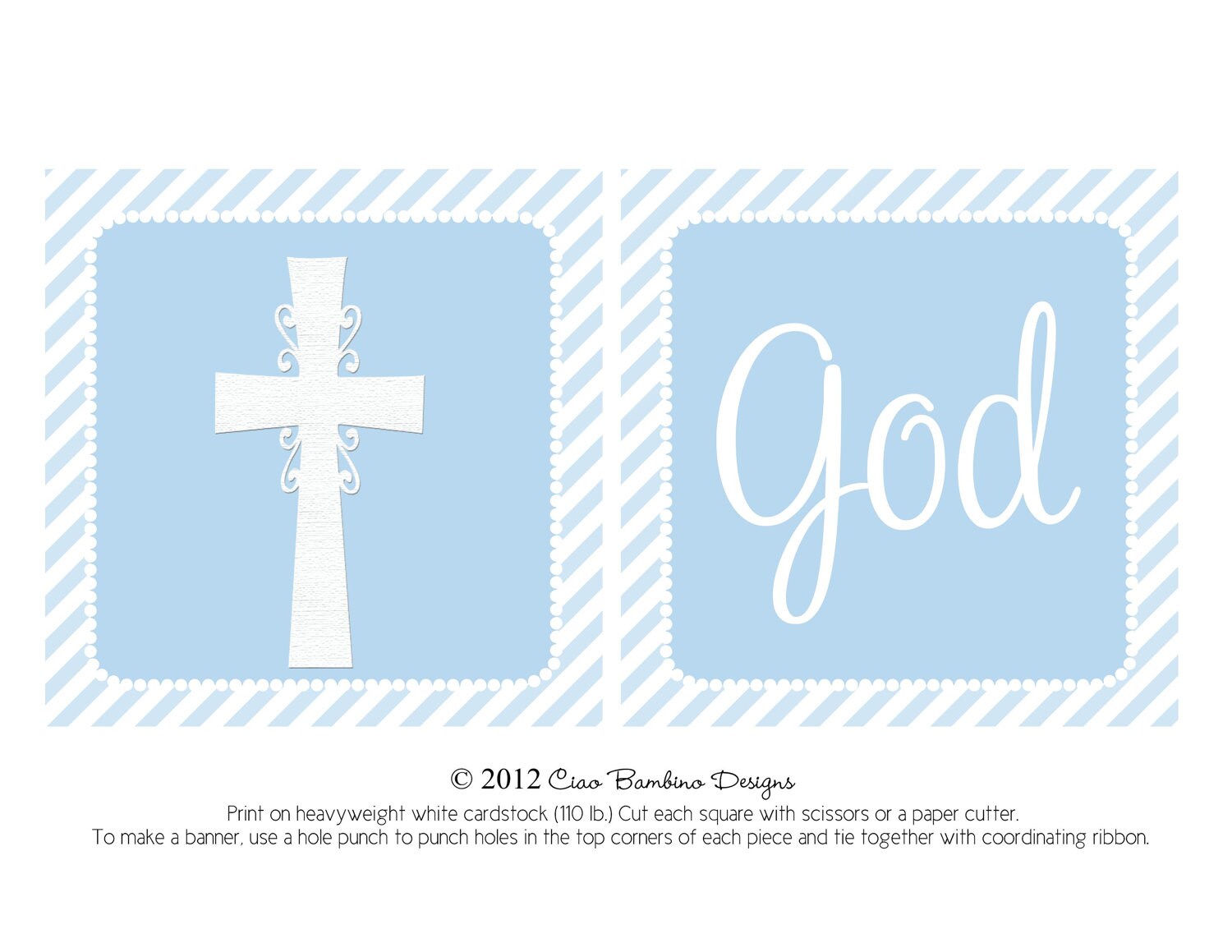Items similar to DIY Printable Personalized Banner for Baptism ...