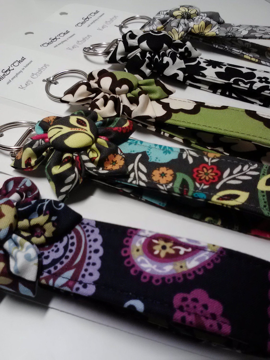 Flowered Fob Keychain