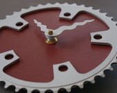 bicycle clock - oxblood red II