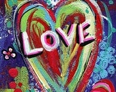 Love 6" x 8" Original Painting Pop Art Perfect for Valentines Day - NYoriginalpaintings