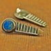 Deco Earrings sterling silver lapis 14k gold filled