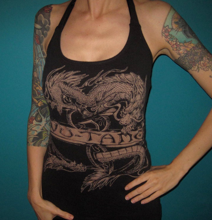 Wu-Tang Clan halter top made from a salvaged shirt Medium