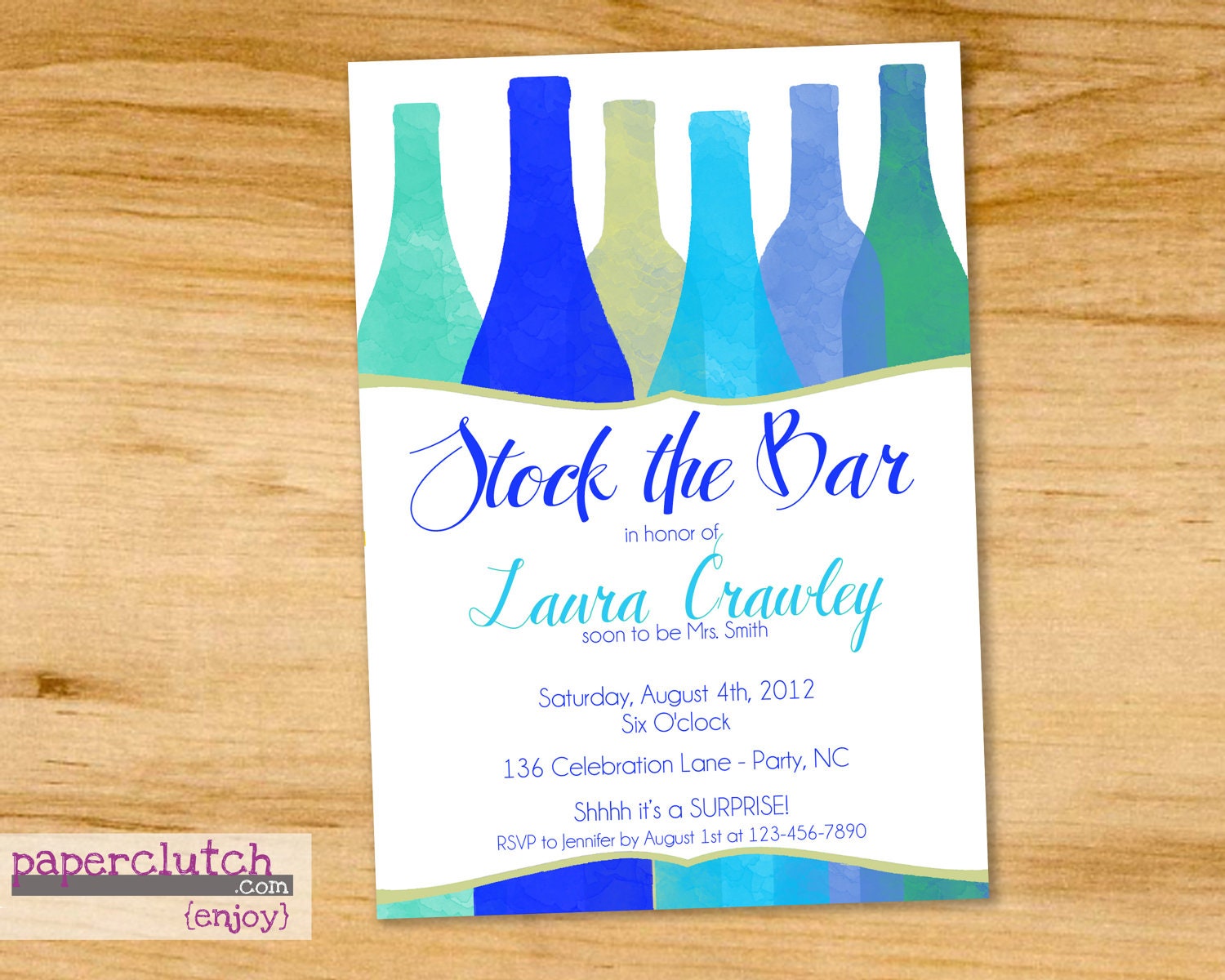 Stock the Bar - Any Occasion - Digital File or Printed