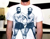 Mens Poly-Cotton Tshirt feat. Brothers Marseille print - Avail in 4 Colors