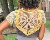 Motif Shrug - Ready to Wear - Gold Shimmer in Gold, Rose and Pewter