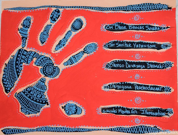 Original Art: Gayatri Handoodle II Meditation Mantra Inspiration and Illumination