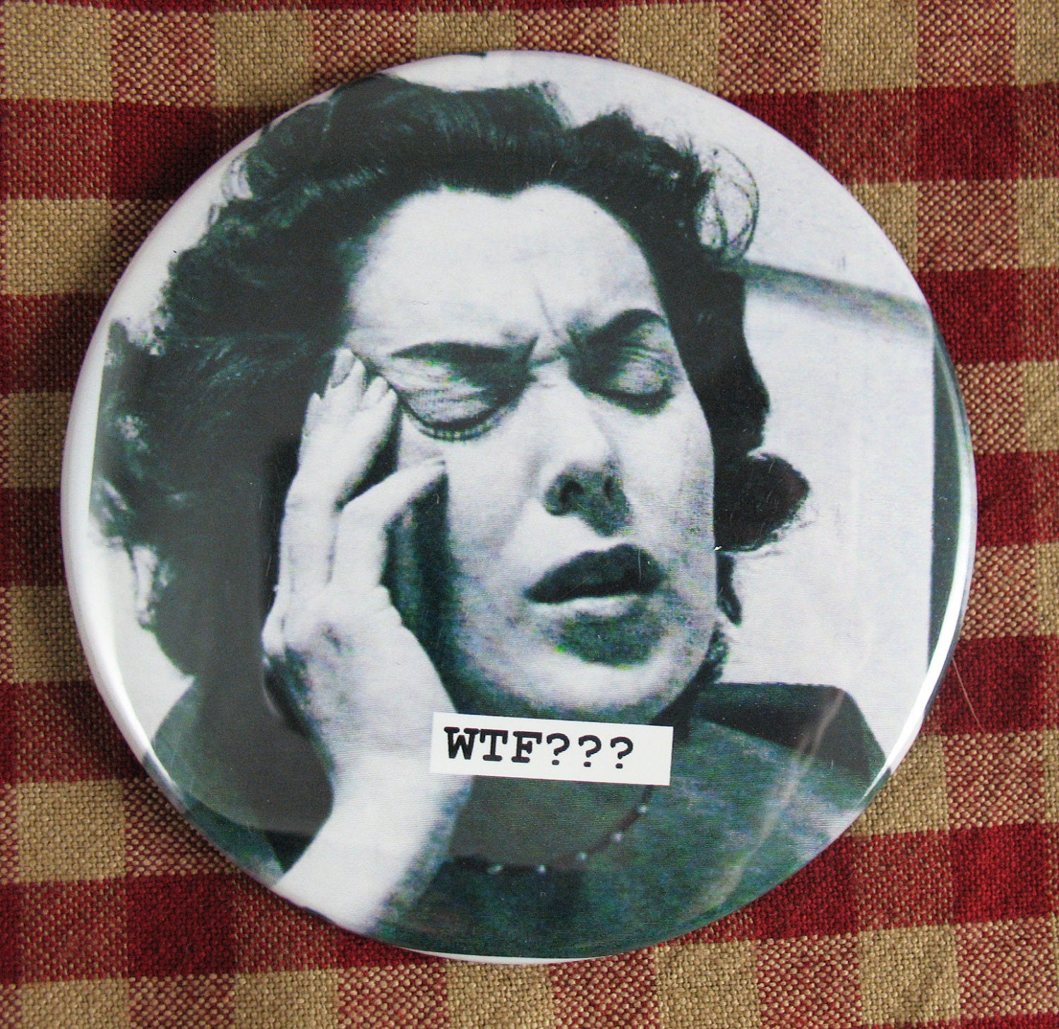 Funny Magnet. WTF  3 inch mylar