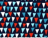 Ahoy Matey Point of Sail Navy Bunting Flags Fabric, 1/2 Yard