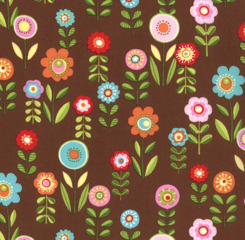 Cherry on Top Children's Candy Garden Brown Cocoa Keiki Moda Fabrics by the Yard
