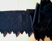 150cm Border Black ANGEL SKIN lycra with Shark Teeth Embroidery